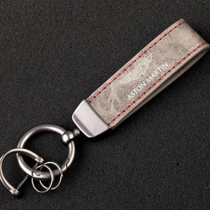 Brown Aston Martin Key Chain Key Ring Keychain Leather Suede Horseshoe B…